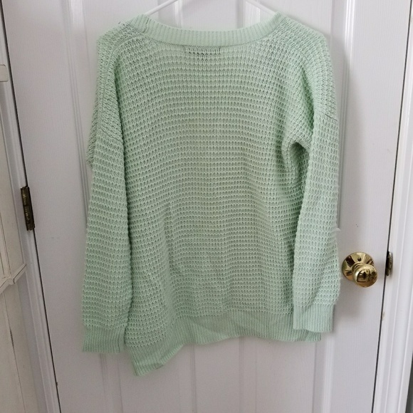 Mint Green Knit Sweater/Cardigan - Picture 2 of 3